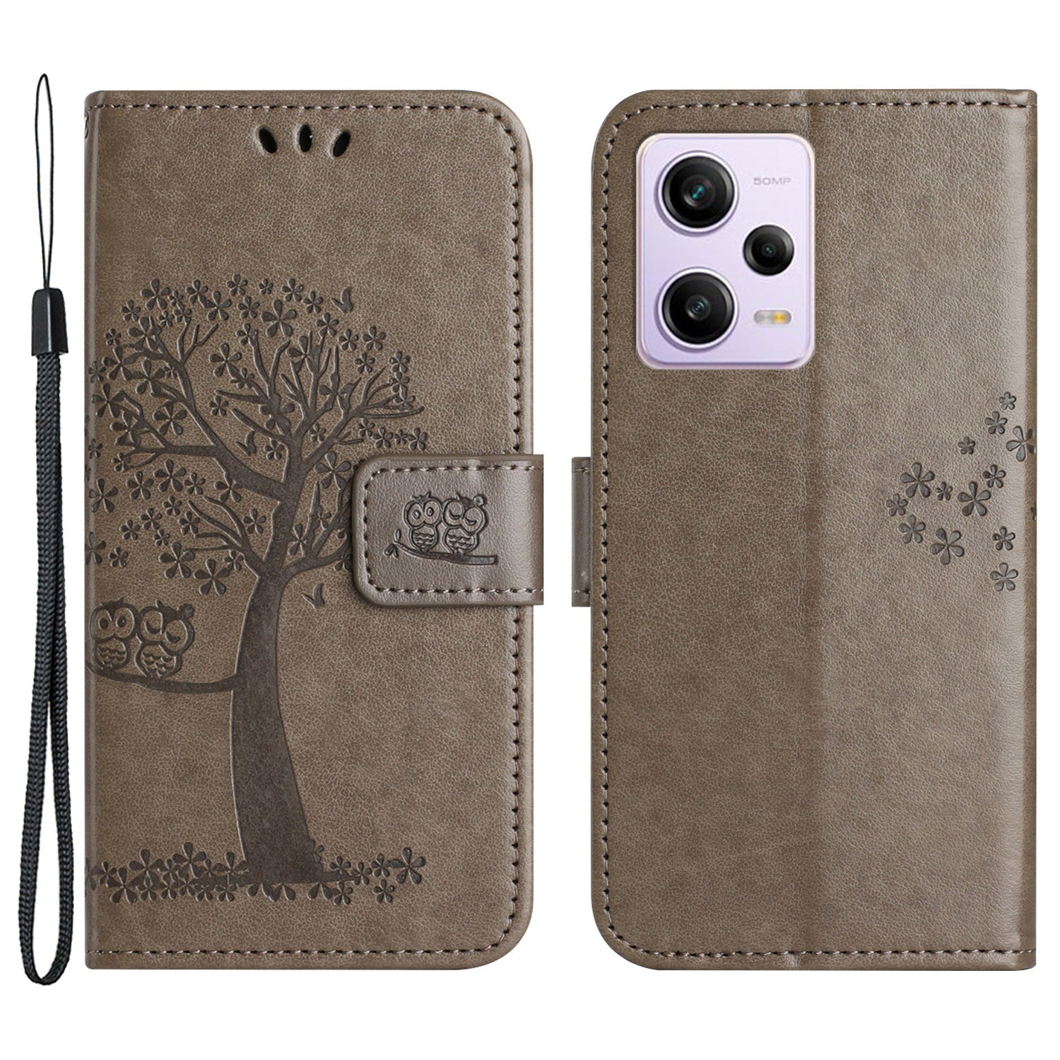 Anti-drop Phone Case For Xiaomi Redmi Note 12 5G (Global) (India) (China) Poco X5 5G PU Leather Protective Phone Cover Wallet Stand with Imprinted Owl Tree Pattern Anti-drop Phone Case For Xiaomi Redmi Note 12 5G (Global) (India) (China) Poco X5 5G PU Leather Protective Phone Cover Wallet Stand with Imprinted Owl Tree Pattern